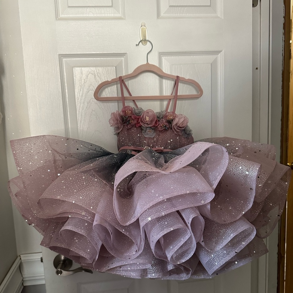 Sparkling Pink Floral Kids Costume